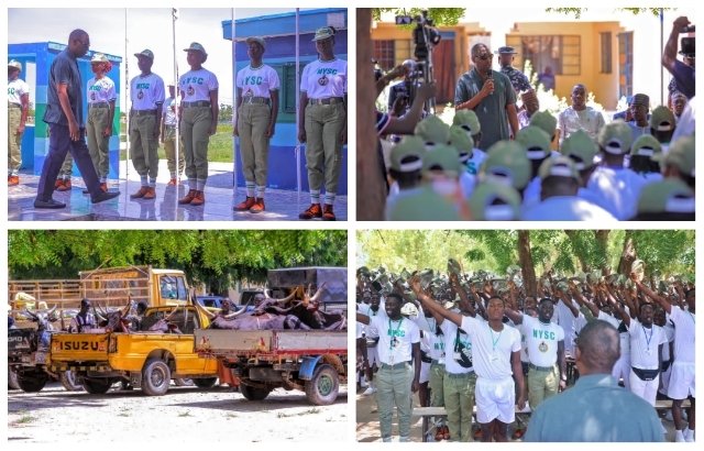 Zulum gifts corps members N36m, 100 bags of rice, others in Borno