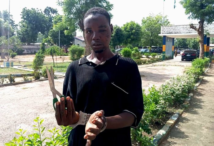 Police arrest wanted thug who attacked man with scissors in Kano
