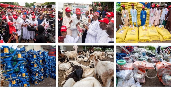 Kano governor distributes palliatives to 500,000 households, 9857 benefit from agric programmes