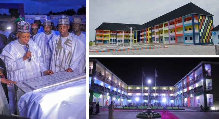 100 days: Shettima unveils 3 schools, health centre built by Zulum
