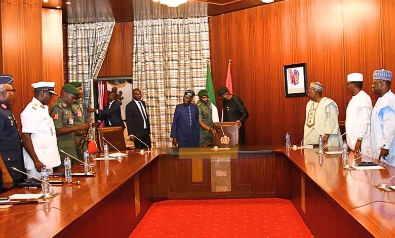 Tinubu meets with defence ministers, service chiefs