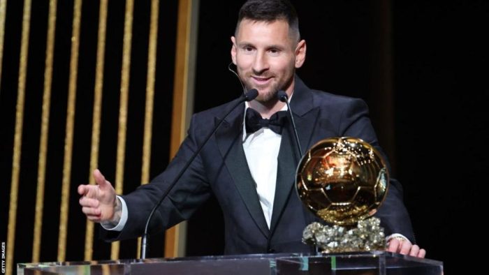 Messi wins Men's Ballon d'Or for record eighth time
