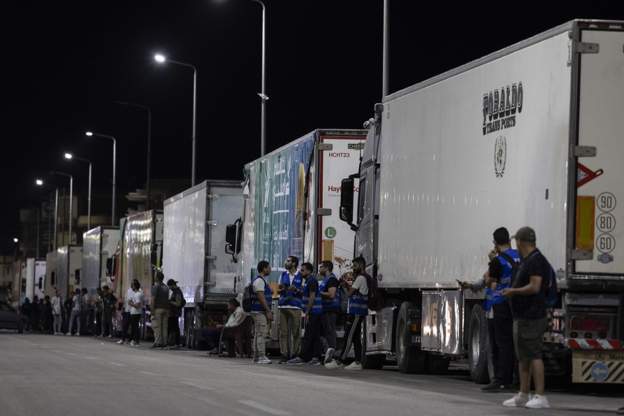 Israel-Hamas war: Aid convoy stuck at Egypt-Gaza border