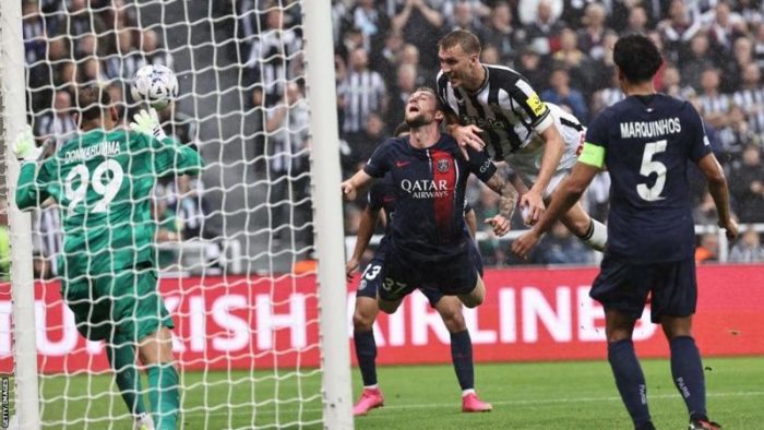 Champions league: Newcastle United thrash Paris St-Germain 4-1