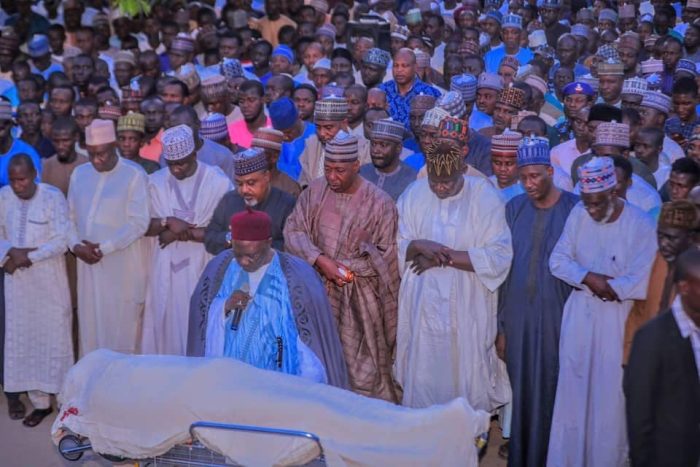 Zulum, Kadafur lead mourners at funeral of Borno commissioner in Maiduguri
