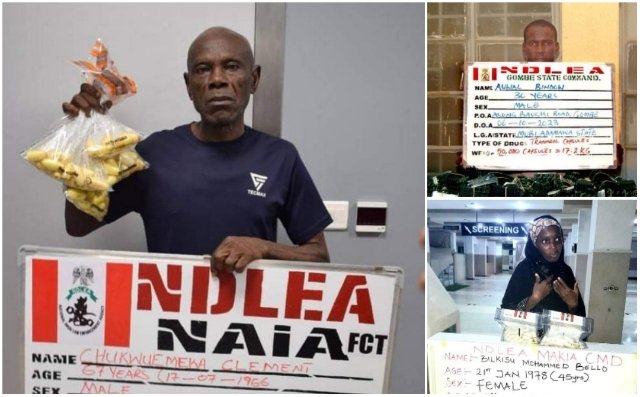 NDLEA arrests 67-year-old at Abuja airport for ingesting 100 wraps of cocaine
