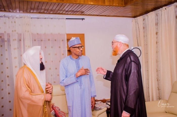 PHOTOS: Sheikh Mufti Menk, Sheikh Muhammad Salah visit Buhari in Daura