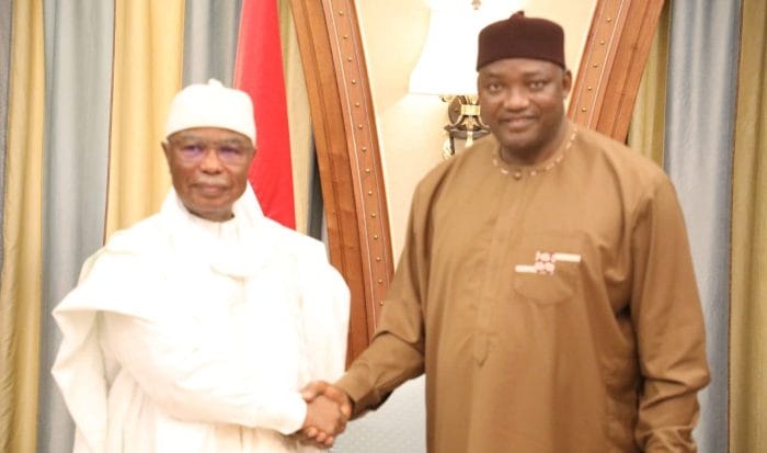 Gambian President Barrow meets OIC Secretary-General Taha in Riyadh