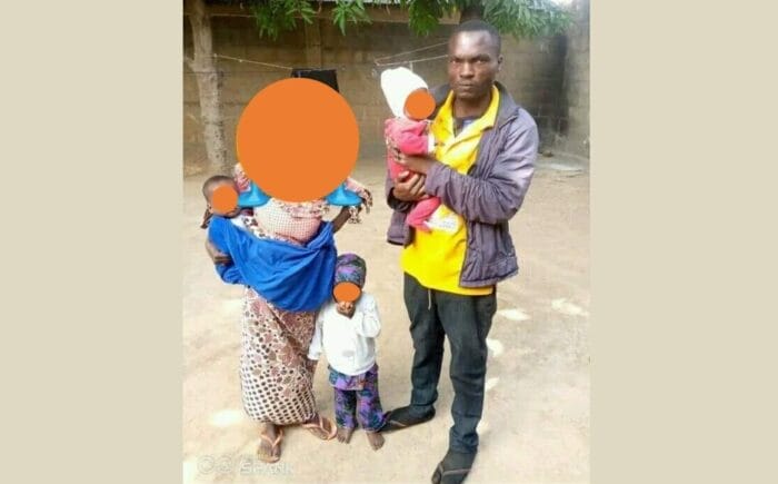 Lady rescued with three kids seven years after man eloped with her