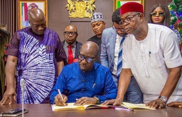 Obaseki signs N342bn appropriation bill into law