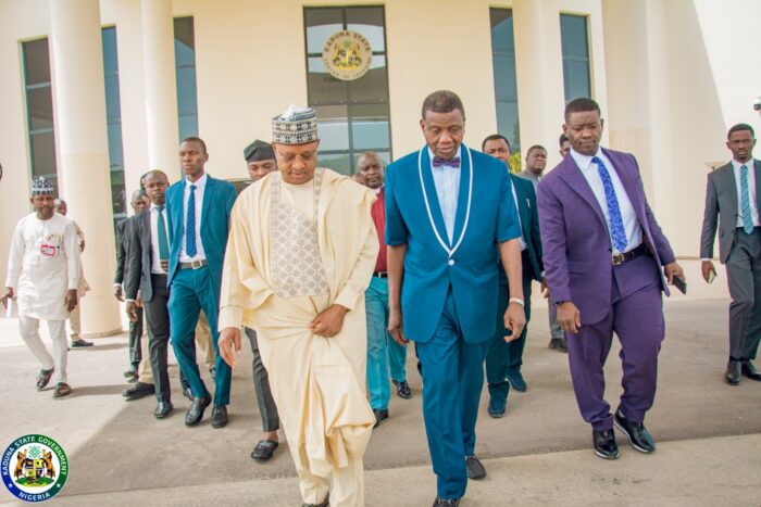 Governor Uba Sani and Pastor EA Adeboye
